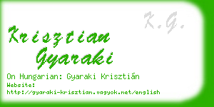 krisztian gyaraki business card