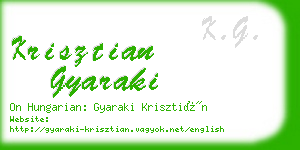 krisztian gyaraki business card